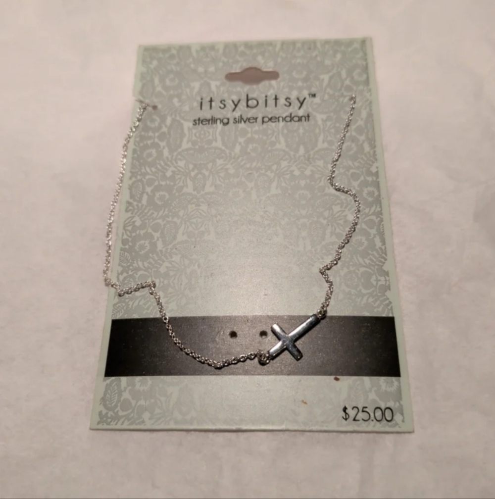 Sterling Plated Cross Necklace